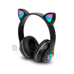 GENERICO - Auriculares con Estilo de Cat Tono Negro Y+Gift Stickers
