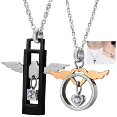 NO LOGO - Collar De Pareja Alas De Angel Diseño Exclusivo Regalo