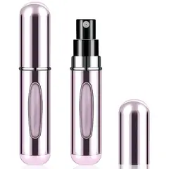 MINARI - Dispensador Atomizador de Perfume para Viaje A15 -Rosa Metálico