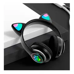 GENERICO - Audifonos Tipo Gato en Coloracion Negro Y+Regalo Agendita