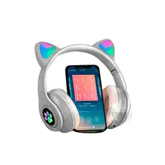 GENERICO - Auriculares con Estilo de Cat Tono Plomo Y+Gift Stickers