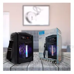 GENERICO - Parlante con Diseño Estetico en Negro Y+Regalo Stickers