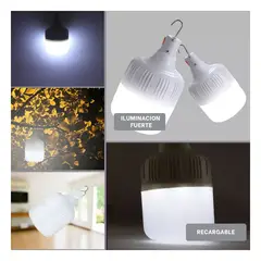 GENERICO - Bombilla Recargable de Campo LED Y+Banderitas Adhesivas