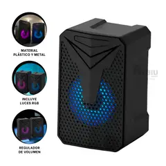 GENERICO - Bocina Dinamica Portatil en E-005 Negro Y+Post-it Adhesivos