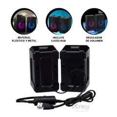 GENERICO - Bocina con Alto Volumen en E-005 Negro Y+Ligas de Regalo