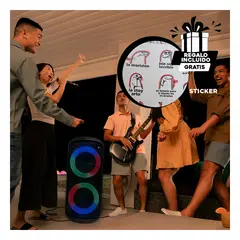 GENERICO - Bocina Ideal para el Exterior de Color Negro Y+Gift Stickers