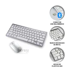 GENERICO - Pack Keyboard y Mouse Gamers Blanco Y+Ligas de Regalo