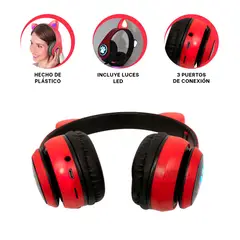 GENERICO - Orejera Funcional y con Buen Sonido Rojo Y+Ligas de Regalo