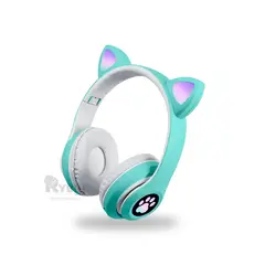 GENERICO - Auriculares Led de Diseño de Gato en Verde Y+Regalo Agendita