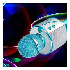 GENERICO - Microfono Portatil con Bluetooth en Azul Y+Papel de Regalo