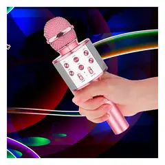 GENERICO - Microfono Portatil Bluetooth Oro Rosado Y+Papel de Regalo