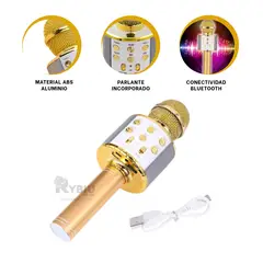 GENERICO - Mic con Parlante Integrado de Dorado Y+Post-it Adhesivos