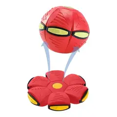 GENERICO - PELOTA FLAT BALL CON LUCES ROJA