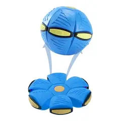 GENERICO - PELOTA FLAT BALL CON LUCES AZUL
