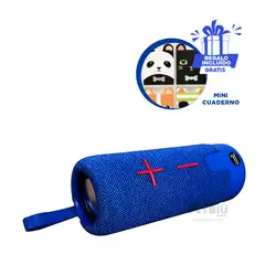 GENERICO - Altavoz Funcional con Entrada USB en Azul Y+Regalo Stickers