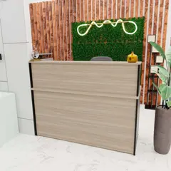 GENERICO - Escritorio de Recepción 140cm Nio Duna y Negro R&R MUEBLES