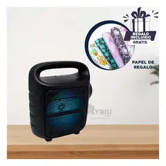 GENERICO - Bocina Dinamica Portatil en Color Negro Y+Post-it Adhesivos