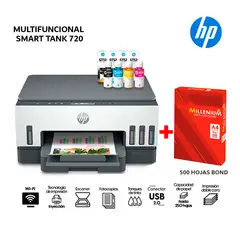 HP - Multifuncional Smart Tank 790 Color,Wi-Fi,Dúplex, ADF+Papel Bond A4