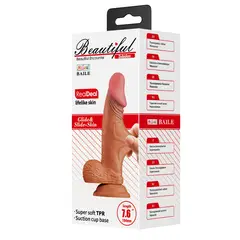 BAILE - Dildo Realista Pellizcable Zebulon Super Suave 19.4 cm Ø 4.2cm Ventosa