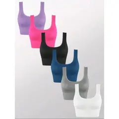 GENERICO - SHEIN TOP Sencillo sujetador deportivo color morado