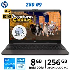HP - Laptop 250 G9 Celeron 4500 15.6"HD, Ram 8Gb, SSD 256Gb, FreeDos,