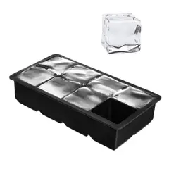 HOGARMAS - Bandeja para Cubos de Hielo XL Negro