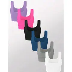 GENERICO - SHEIN TOP Sencillo sujetador deportivo colo azul