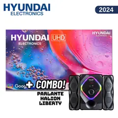 HYUNDAI - TELEVISOR 58 SMART TV GOOGLE TV 4K UHD LED - HYLED5809G4KM + PARLANTES HALION LIBERTY 2.1