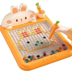 GENERICO - Tablero magnético con forma de conejo Naranja Juguete Didáctico