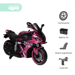 GENERICO - Moto a Batería para Niño Aguila Rosa