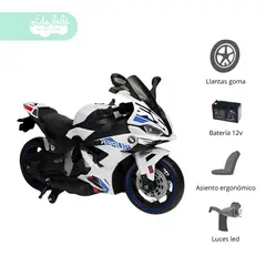 GENERICO - Moto a Batería para Niño Aguila Blanca
