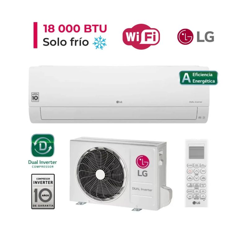 DUALCOOL Aire Acondicionado Inverter 18000 BTU Función solo 