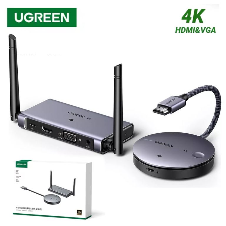 Extensión Extender HDMI VGA INALAMBRICO 50 Metros 60Hz 4K 5Ghz