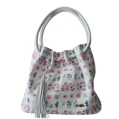 QARA - Bolso floreado en cuero genuino de alta calidad