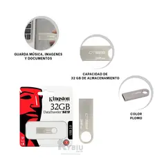 GENERICO - Pendrive Perfecto para Almacenar Y+Regalo Ligas para Peinar