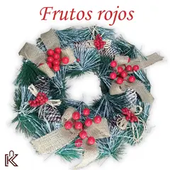 GENERICO - Corona de adviento de Frutos rojos 30x30cm