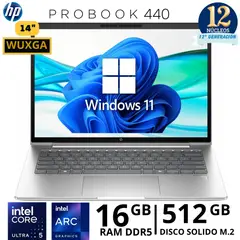HP - Laptop ProBook 440 G11 Core Ultra 5 -125H, 14"WUXGA, Ram 16Gb, SSD 512Gb, Windows 11