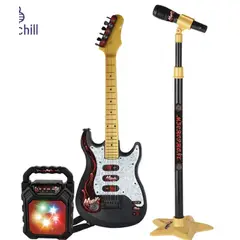 GENERICO - Guitarra Grande Con Micrófono + Amplificador + Tripode Negro