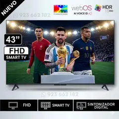 LG - Televisor 43 Pulg. LED Smart TV Full HD con ThinQ AI 43LR6000PSA