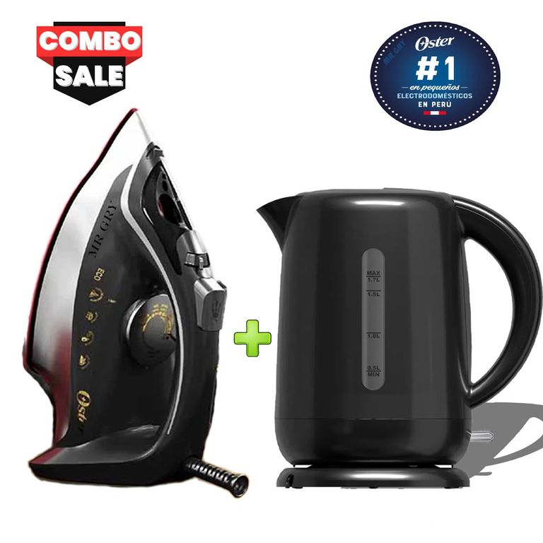 Combo Plancha de vapor GCSTAC6953 + Hervidor 17Ltrs BVSTKT3101
