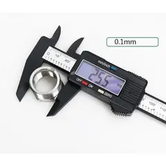GENERICO - Calibrador vernier pie de rey digital Fibra de Carbono 150 mm