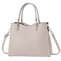 GENERICO - Bolso mediano semicurveada doble asa cuero pu