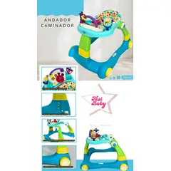 STOKKER BABY - Andador bebe Caminador Musical 2 en 1 Celeste