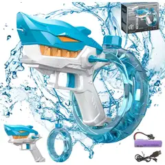 GENERICO - Pistola de Agua Electrónica automáticas Tiburón Celeste