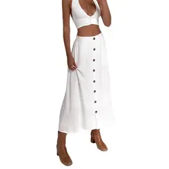 BLWOENS - Falda casual de para mujeres - Blanco