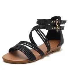 BLWOENS - Zapatos Sandalias de verano para Mujers - Negro