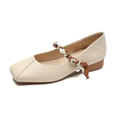 BLWOENS - Zapatos planos de para mujeres Zapatilla - Beige