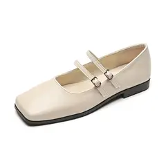 BLWOENS - Zapatos planos de para mujeres Zapatilla - Beige