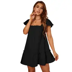 BLWOENS - Vestido casual de para mujeres - Negro