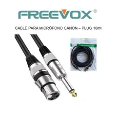 FREEVOX - CABLE PARA MICROFONO 10M - XLR Hembra a Plug 635mm